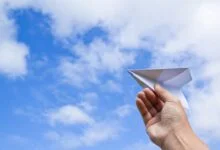 Crafting Two Paper Airplanes Flying
